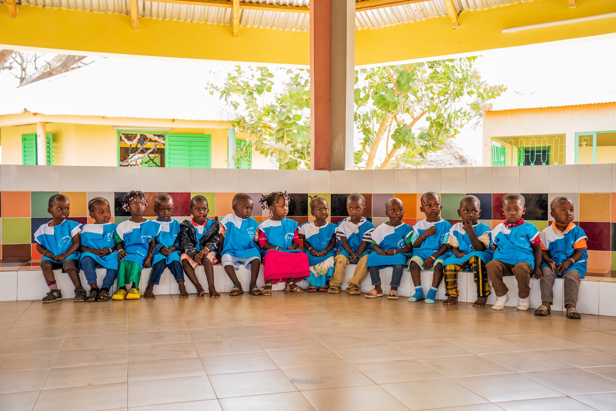 Enfants-première promotion-rde-préau réfectoire-mbafaye-mars-2023